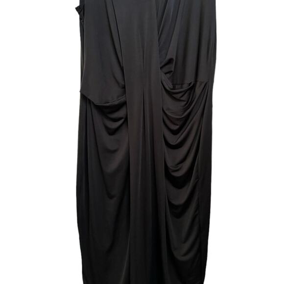 JASON WU X ELOQUII LITTLE BLACK DRESS TIMELESS SLEEVELESS DRAPED V NECK MIDI 16 - Picture 13 of 13